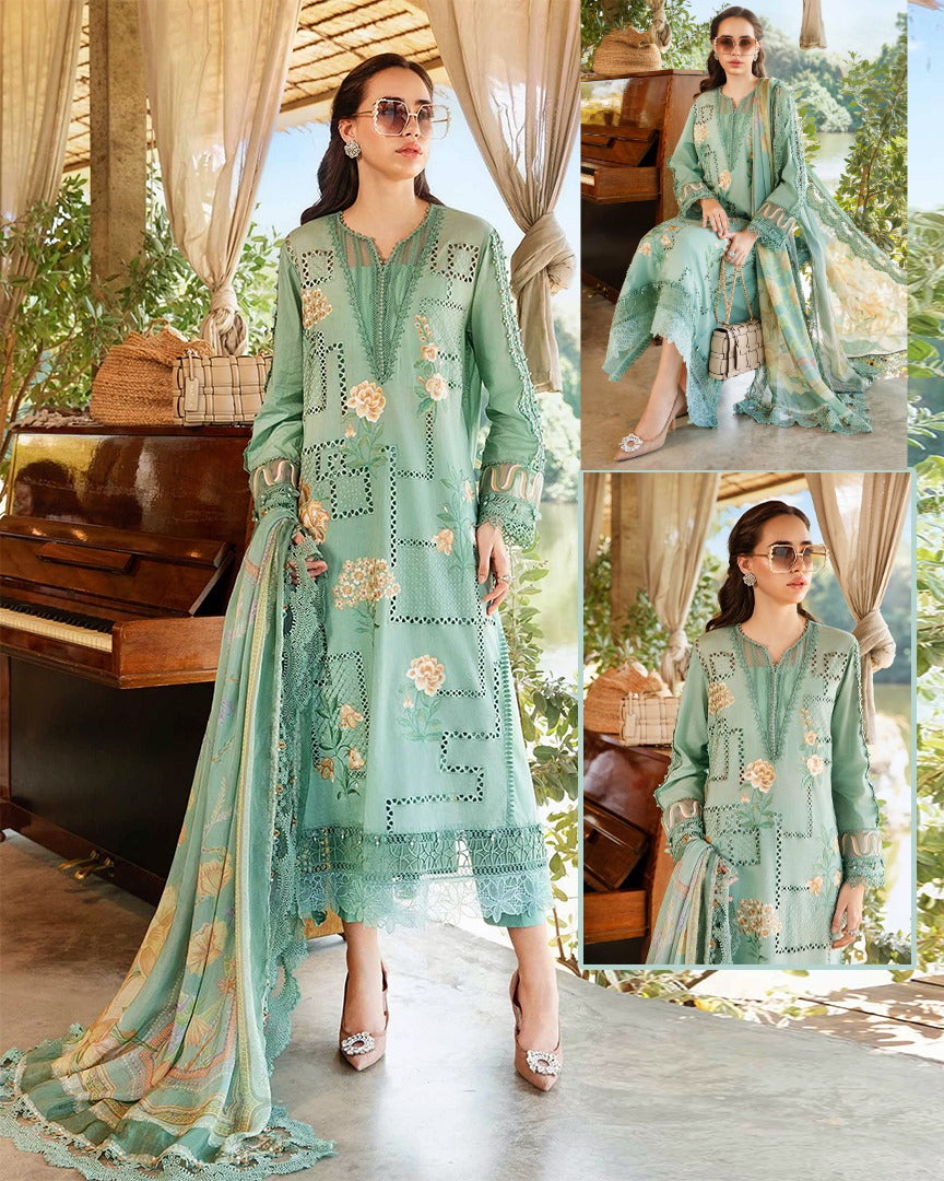 Maria.B Embroidered Chikankari Collection- Pista Green