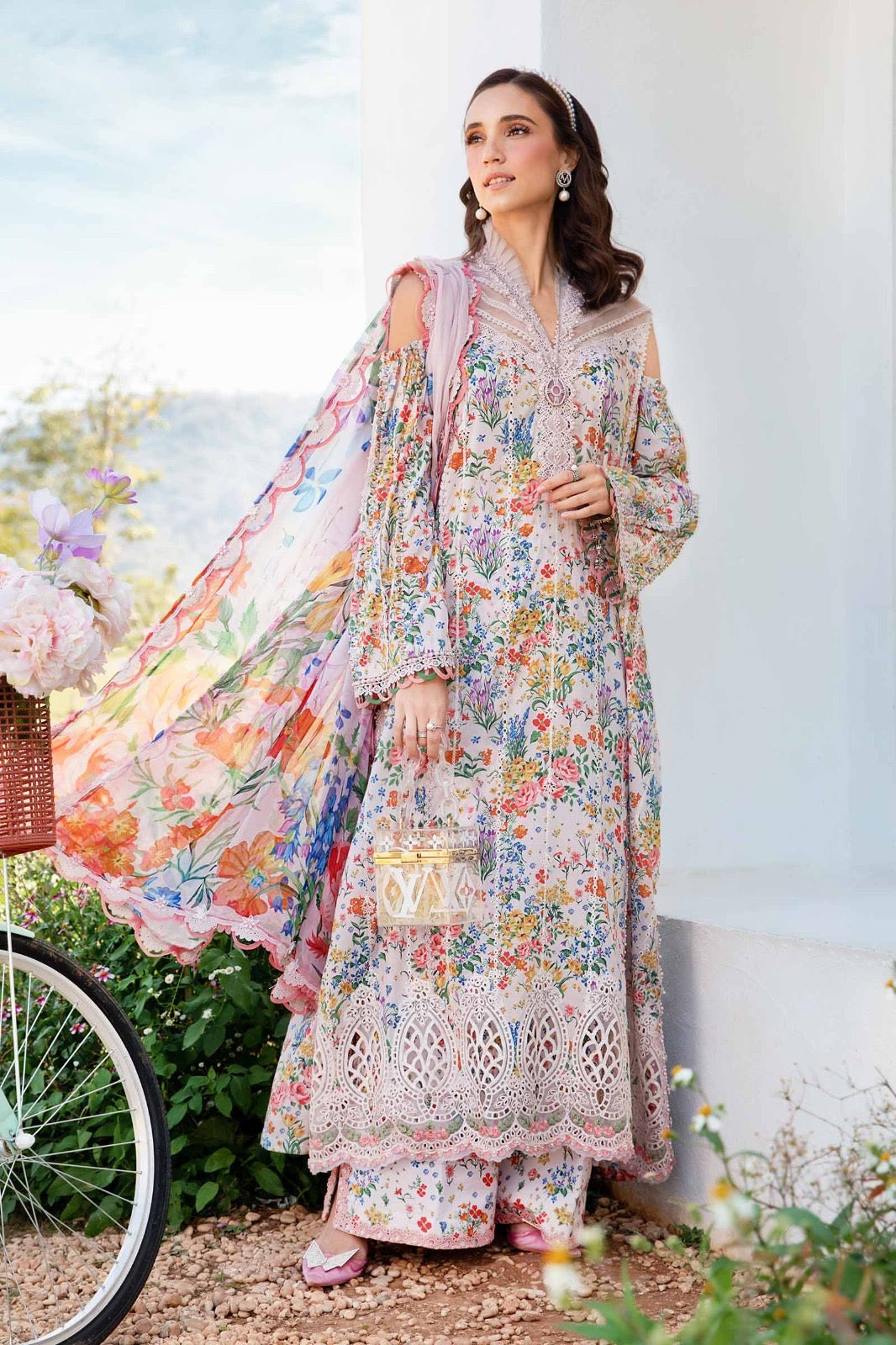 Maria.B Mprints 2025 Pure Lawn Collection - 7A