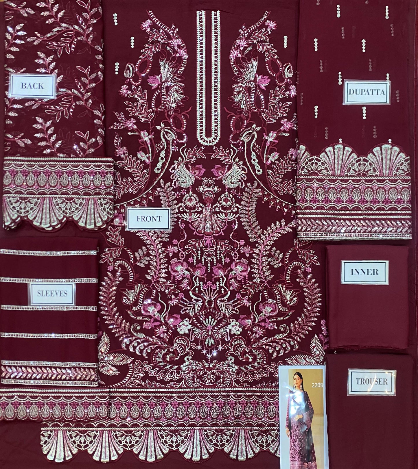Flossie Chiffon Maroon
