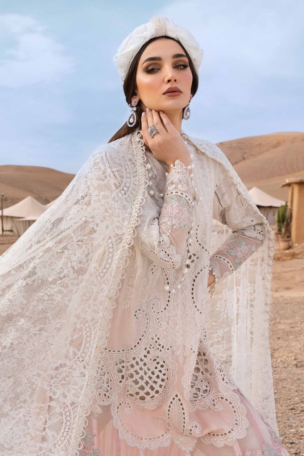 Maria.B Luxury Lawn Embroidered Chikankari Collection- Double Shaded