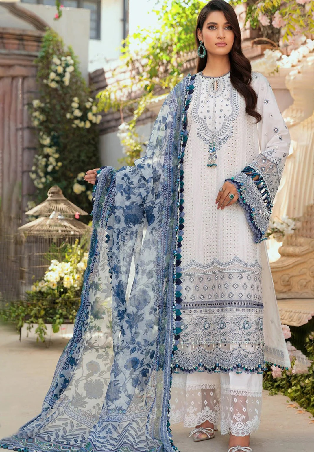 ANAYA CHIKANKARI LAWN COTTON NET