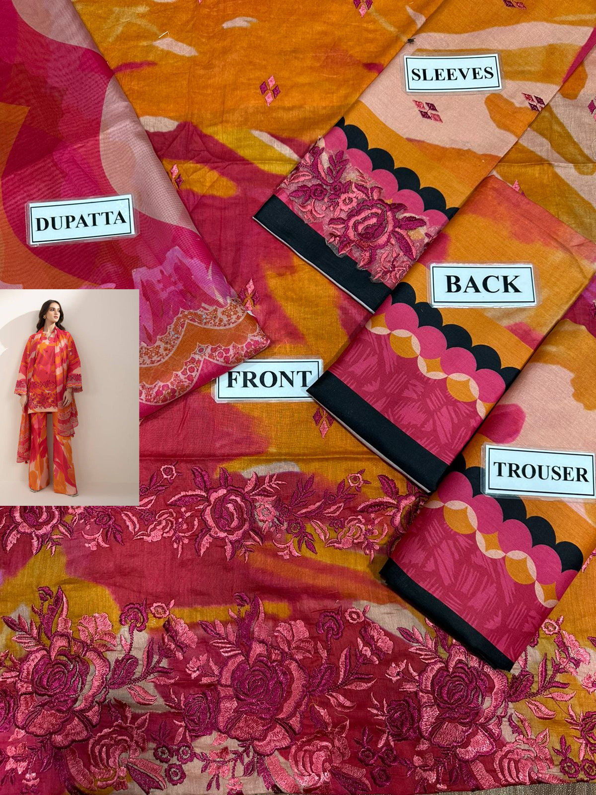 SAPPHIRE LAWN SILK DUPPATTA