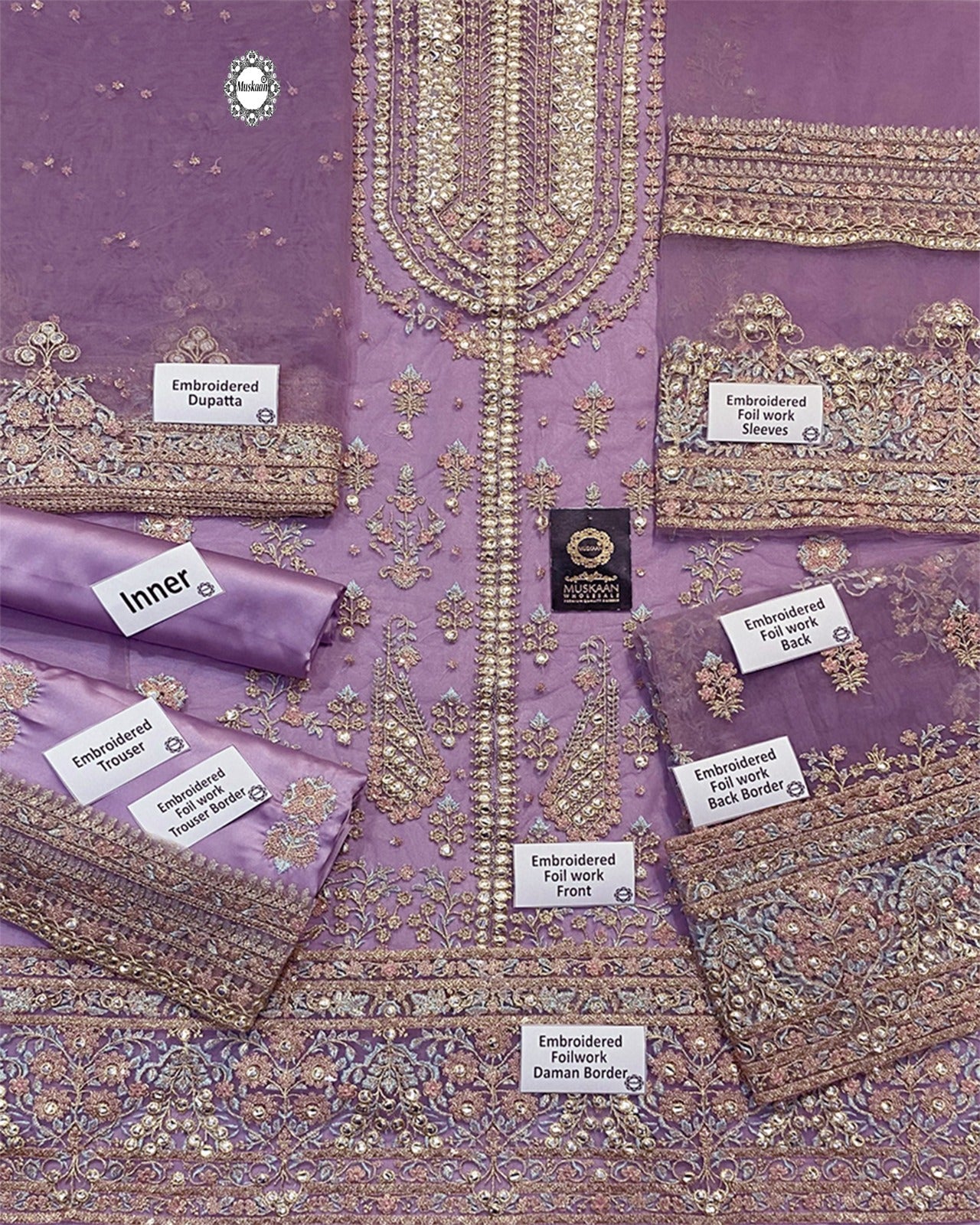 Ali Xeeshan Luxury Wedding Formal Collection- Lavender