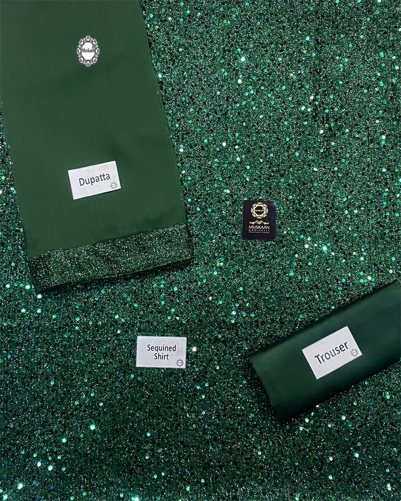 Dear Wallet Festive Bling Collection - Bottle Green