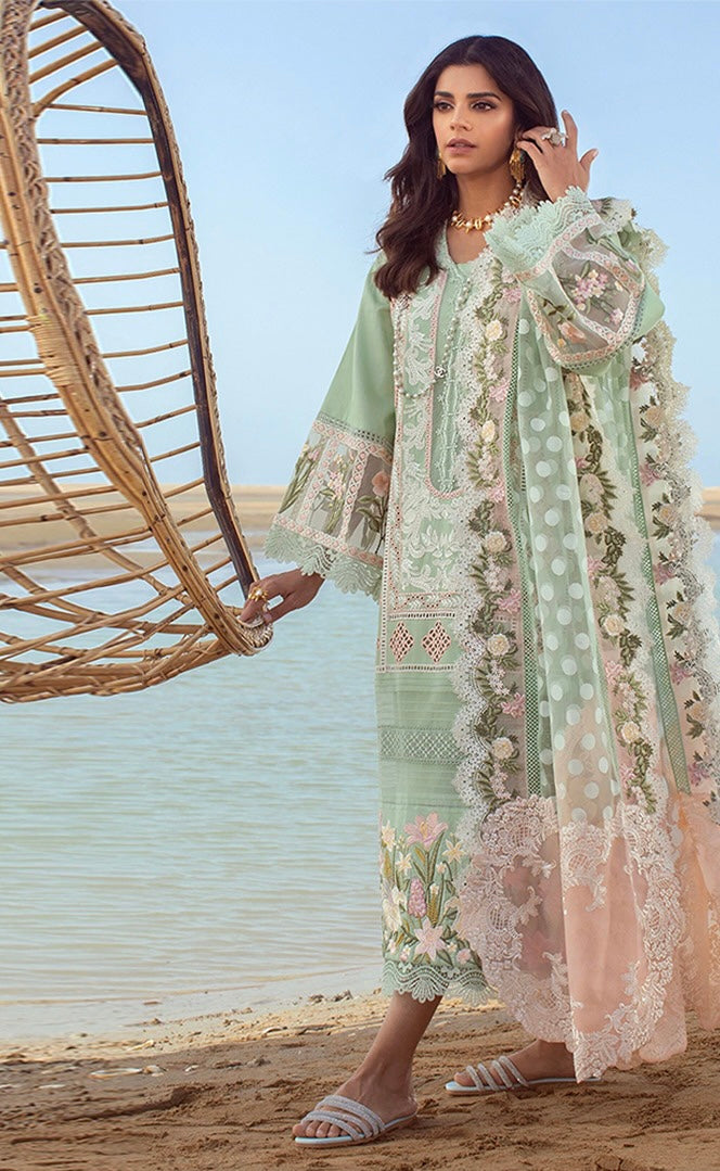 Crimson Chikankari Luxury Lawn