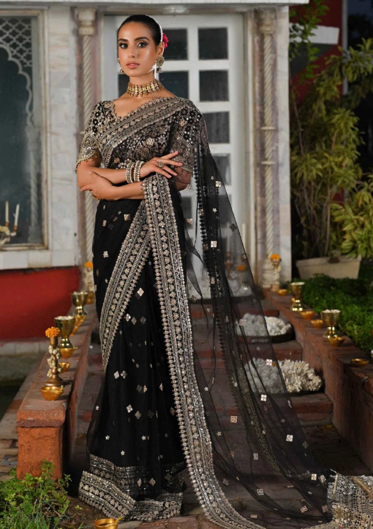 QALAMQAR SAREE WEDDING COLLECTION 2024