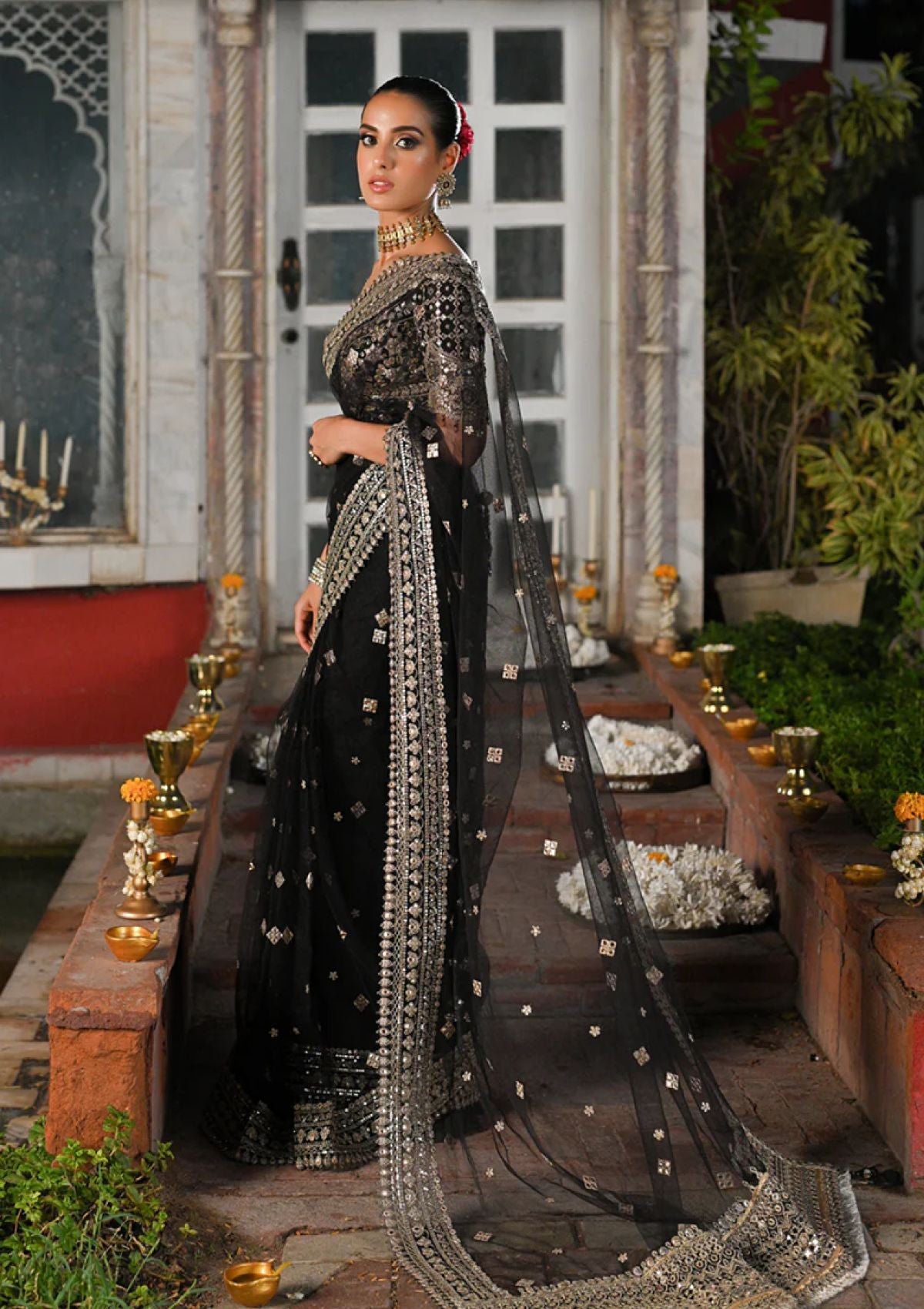 QALAMQAR SAREE WEDDING COLLECTION 2024