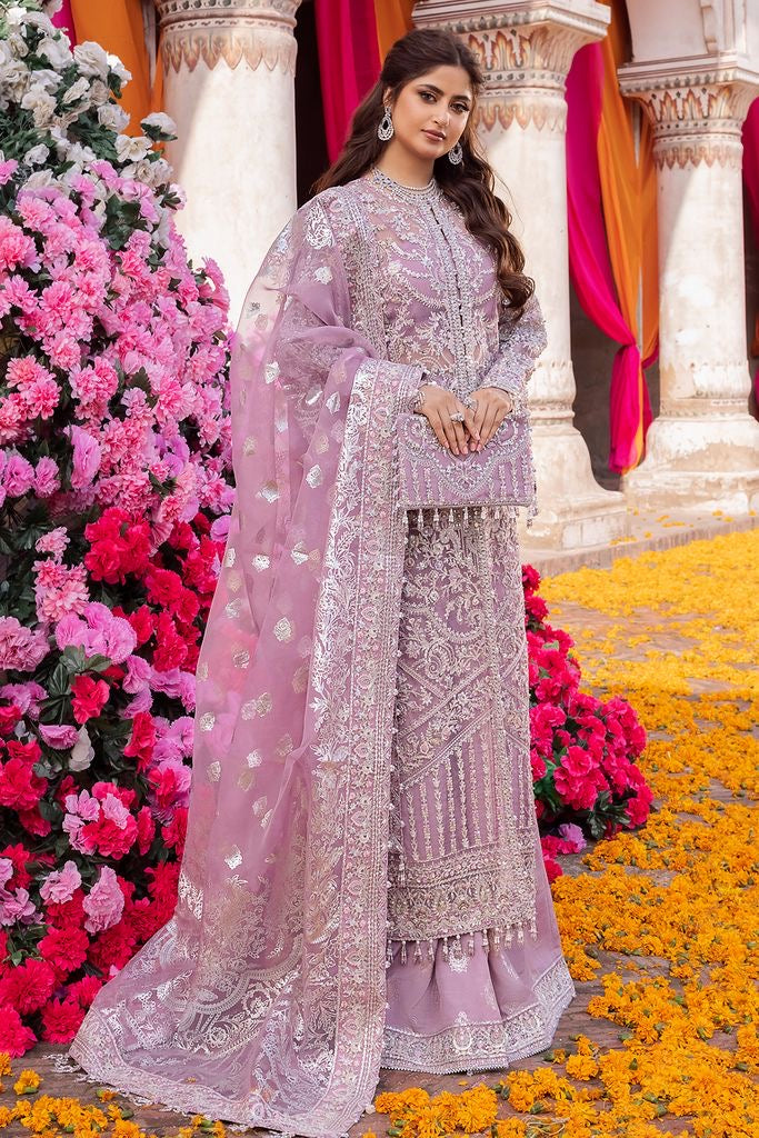 Kanwal Malik Embroidered Luxury Addawork Collection- Lilac