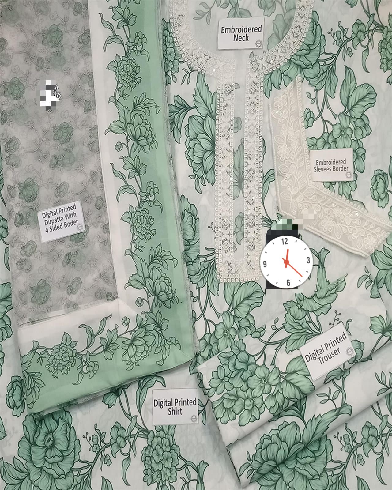 Baroque Digital Printed Swiss Lawn