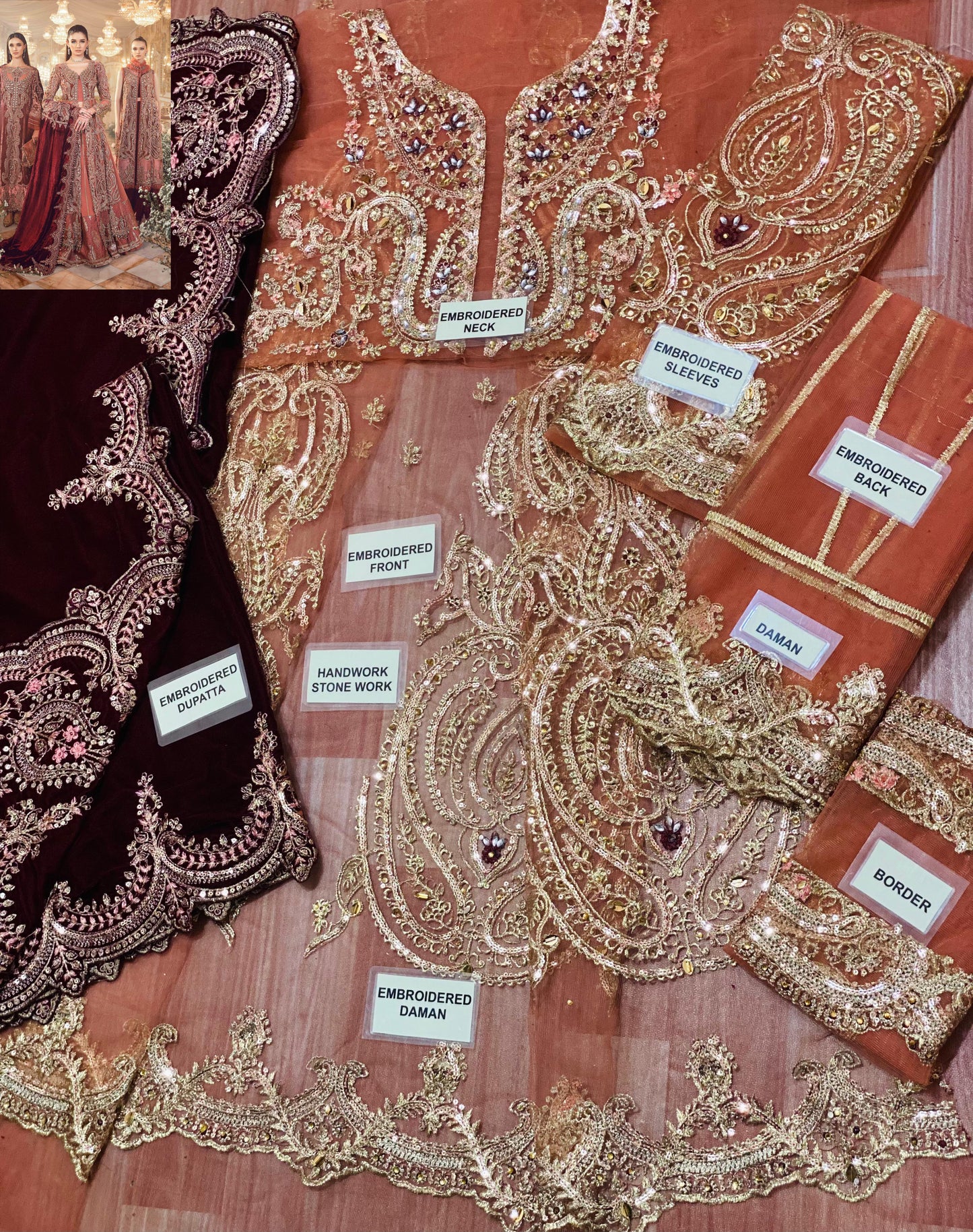 MARIA B Bridal With Velvet Shawl