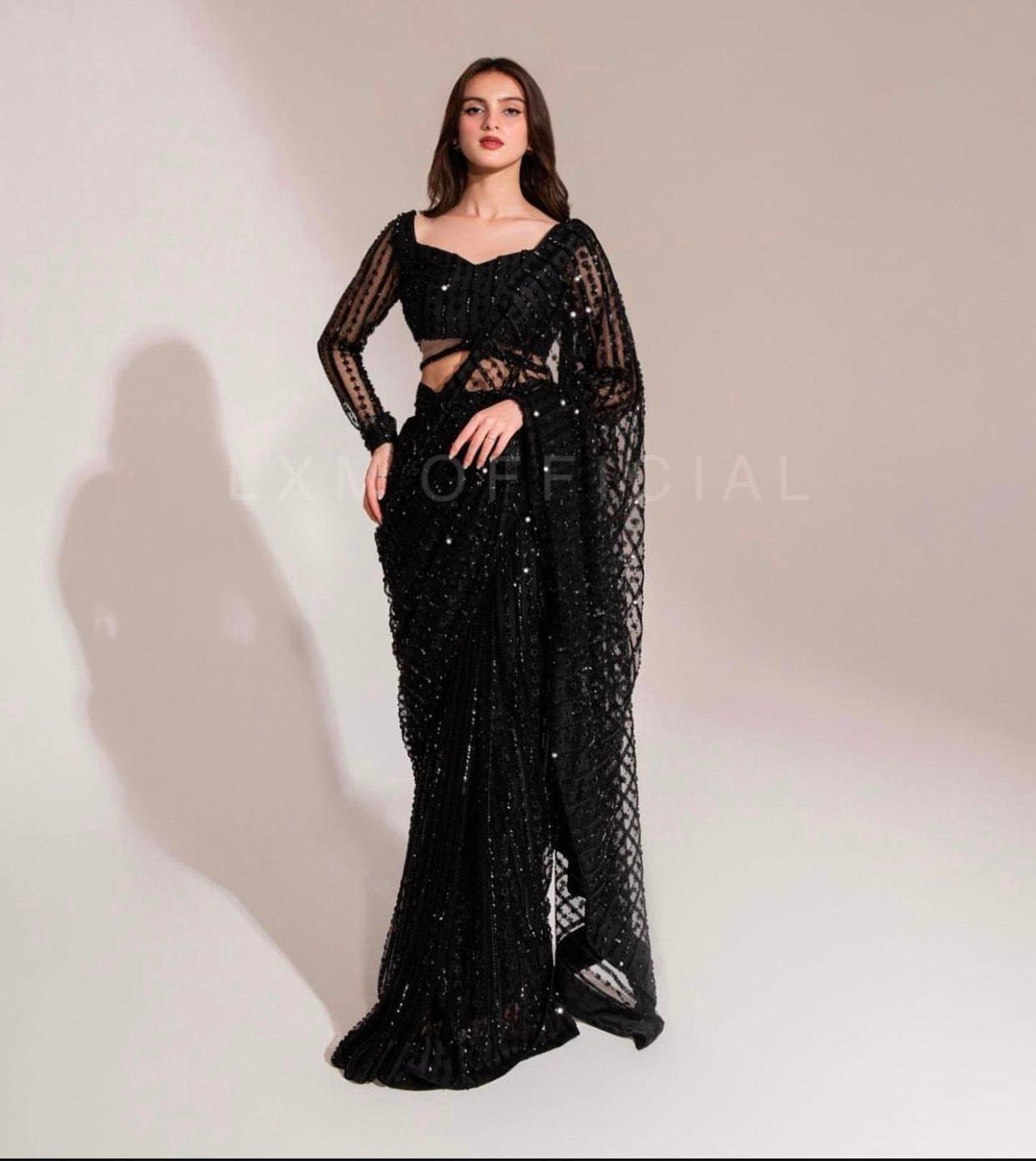 MARIA B SAREE WEAR BY MAHNOOR SHAIKH
