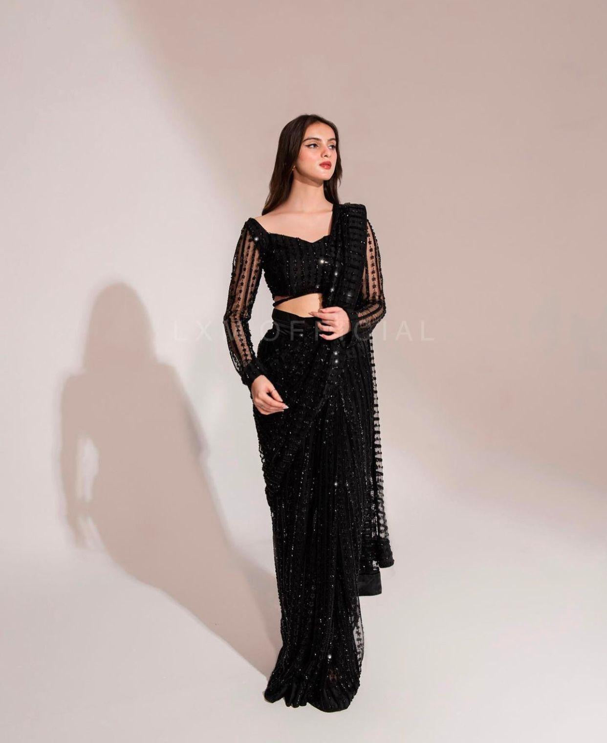 MARIA B SAREE WEAR BY MAHNOOR SHAIKH