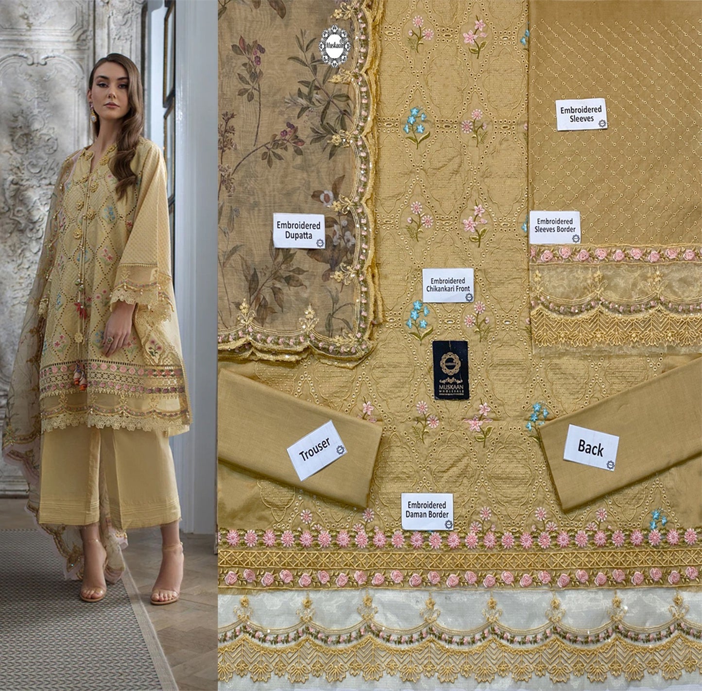 Sobia Nazir Luxury Lawn Collection - French Beige