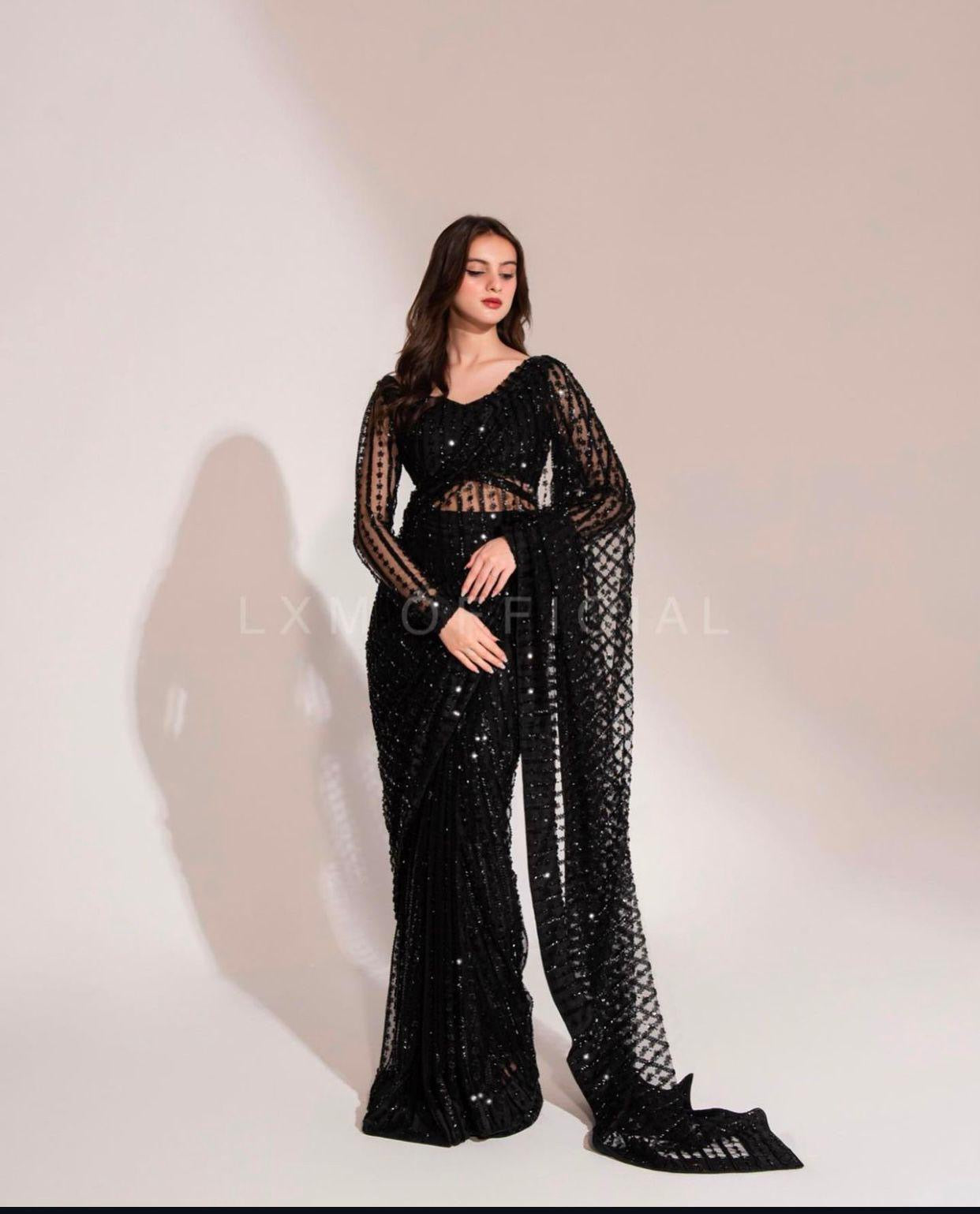 MARIA B SAREE WEAR BY MAHNOOR SHAIKH