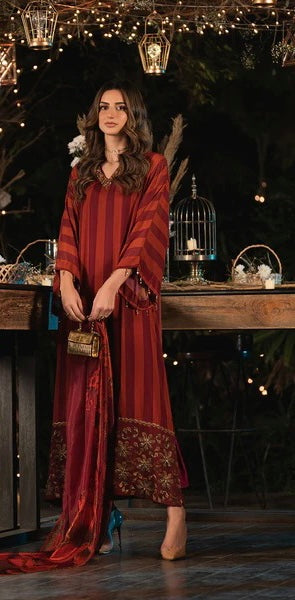Lulusar Morich Silk Formal Wedding Collection -Maroon