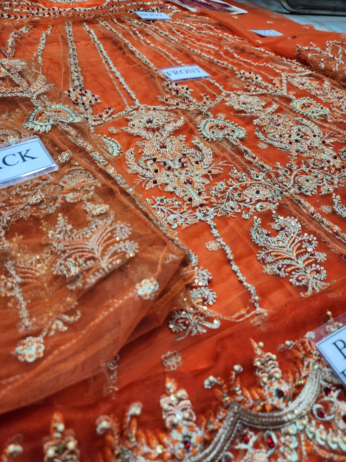 AKBAR ASLAM* RUEDAD E SAHRA MEHENDI MAYO ravishing blush long Maxi & Frock