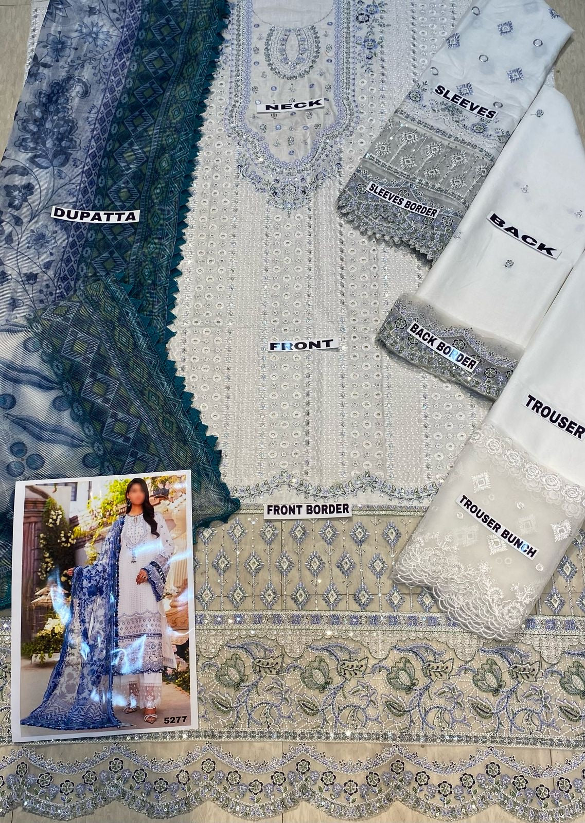 ANAYA CHIKANKARI LAWN COTTON NET