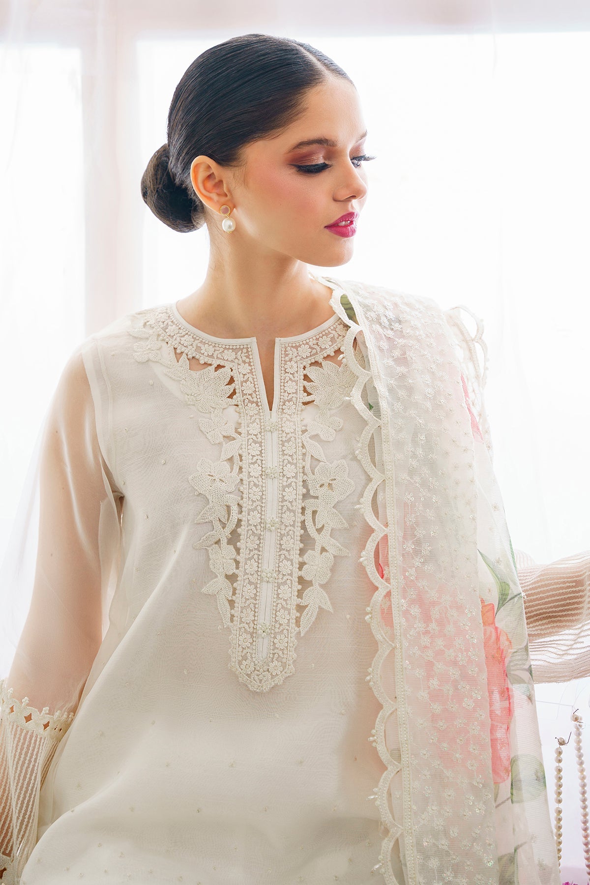 Baroque Wedding Festive Edit Collection -Off White Sequined