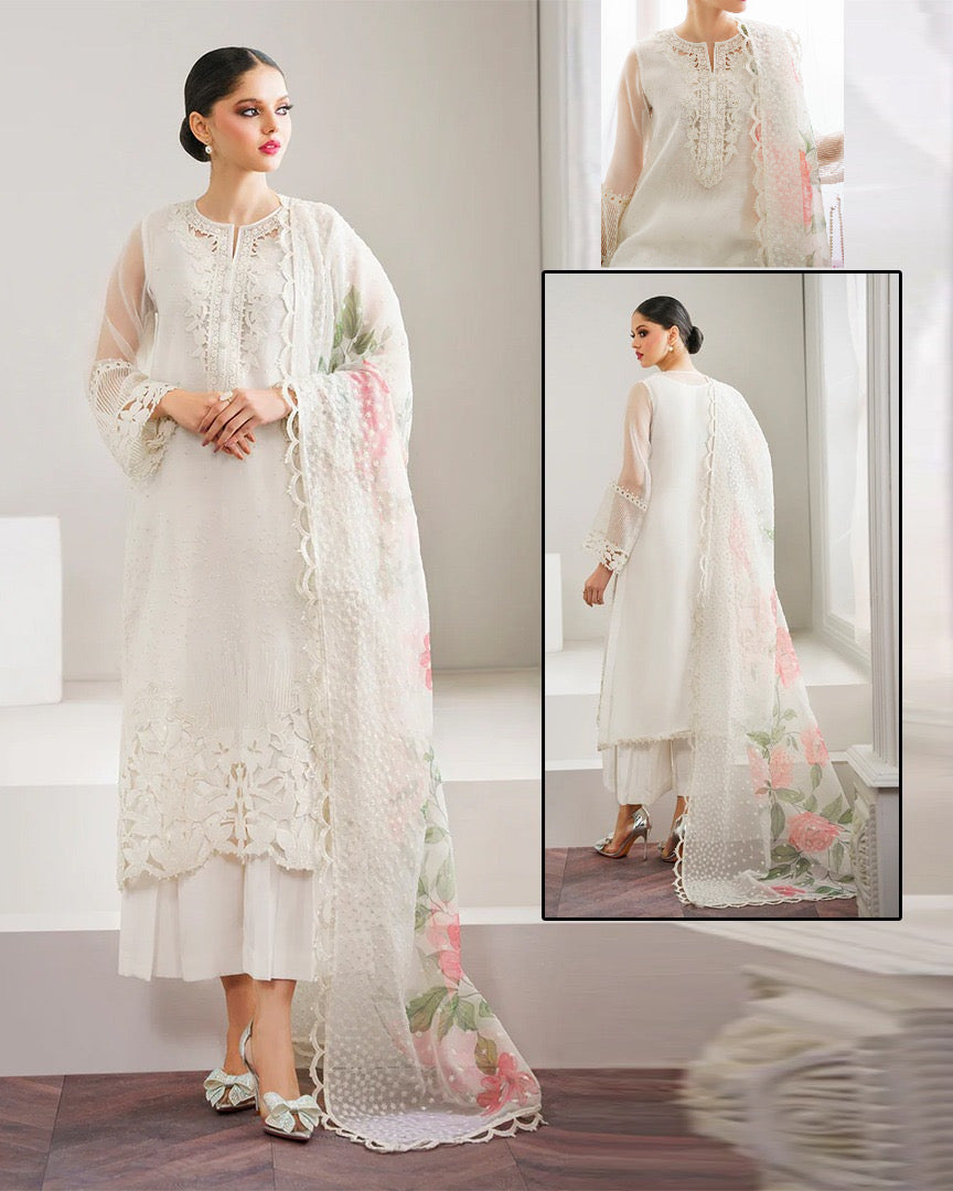 Baroque Wedding Festive Edit Collection -Off White Sequined