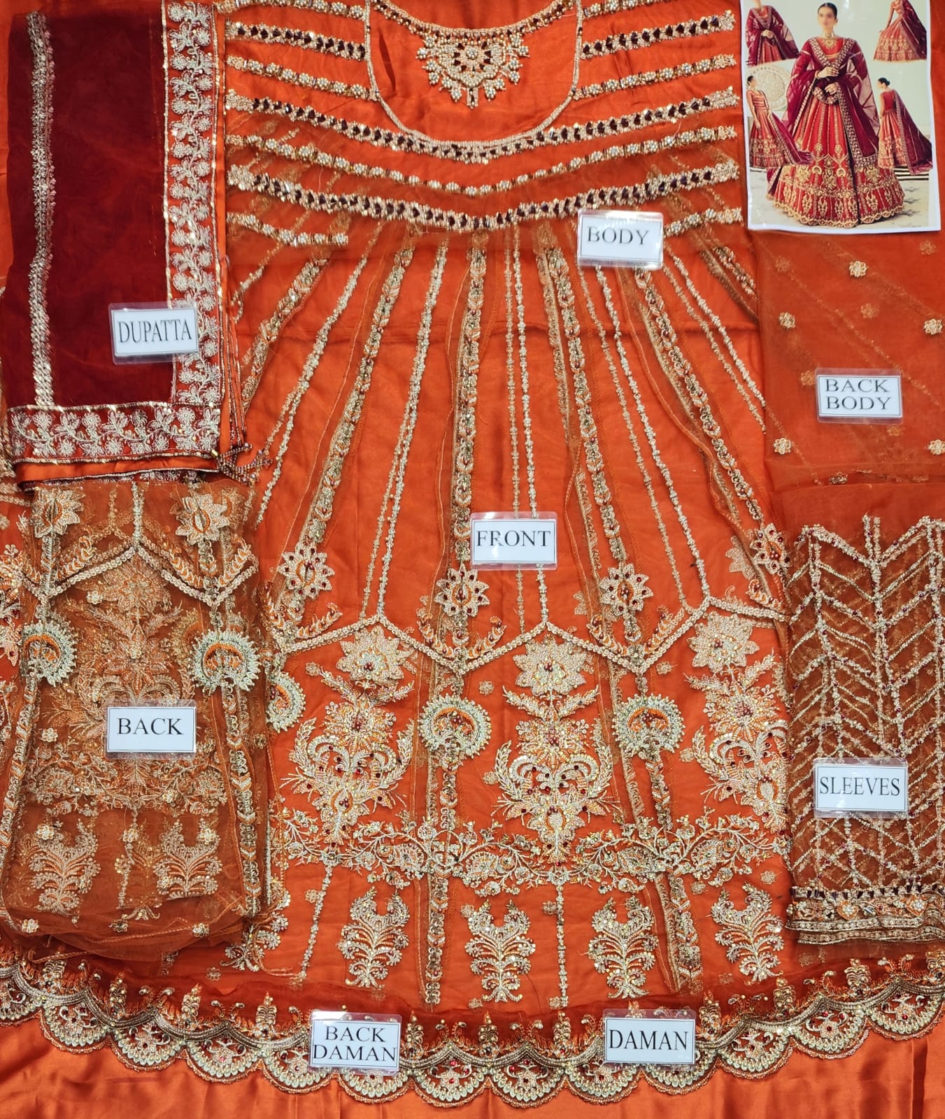 AKBAR ASLAM* RUEDAD E SAHRA MEHENDI MAYO ravishing blush long Maxi & Frock