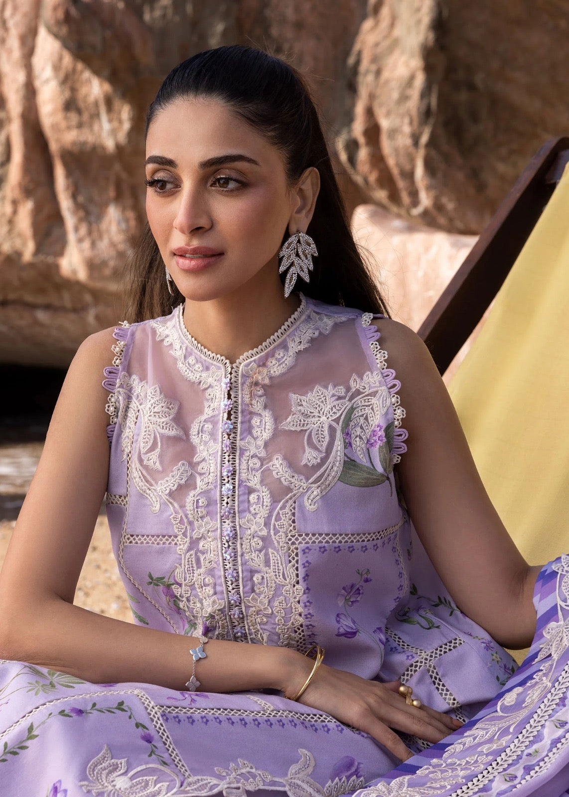 Crimson Flow Luxury Lawn Chikankari Collection- Lilac