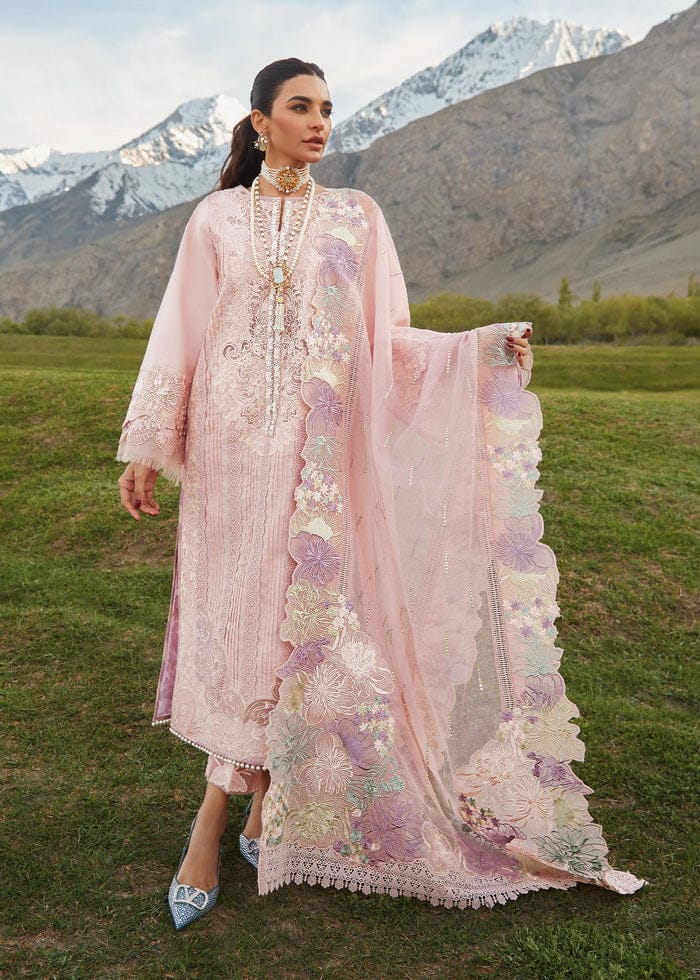 Crimson Embroidered Lawn Collection- Teapink
