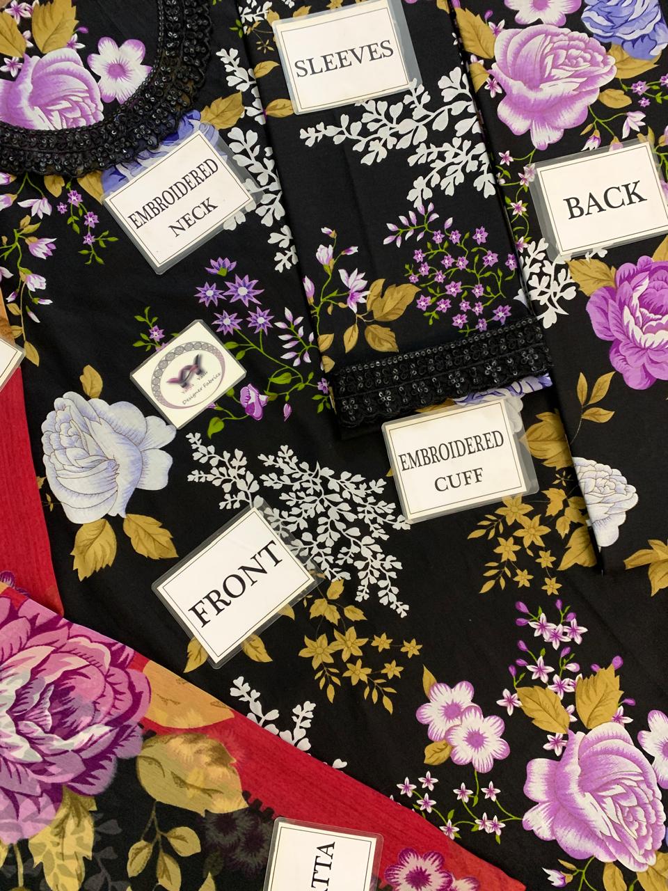 BAROOQUE LUXURY LAWN WITH DIGITAL PRINTED CHIFFON DUPATTA