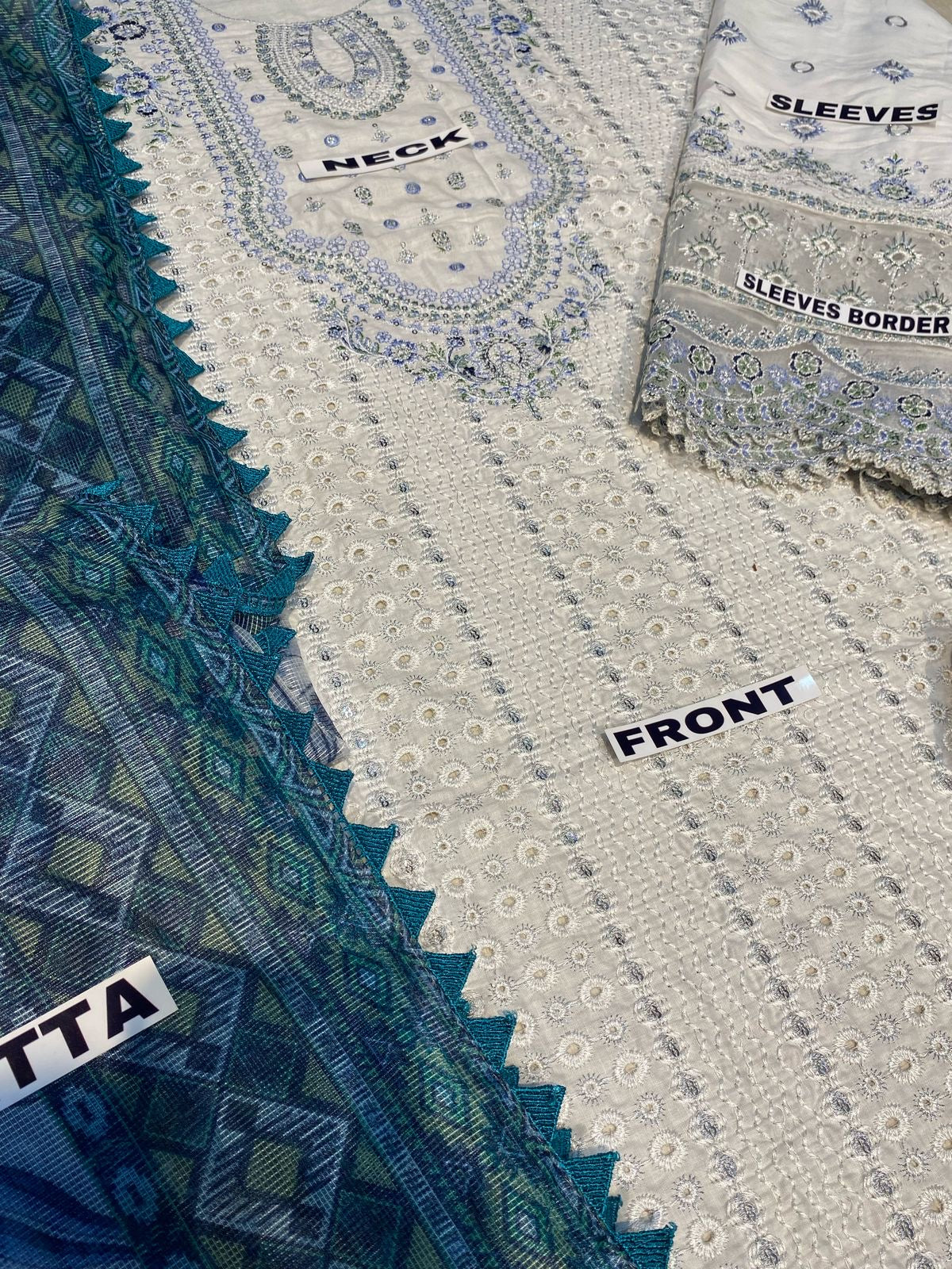 ANAYA CHIKANKARI LAWN COTTON NET